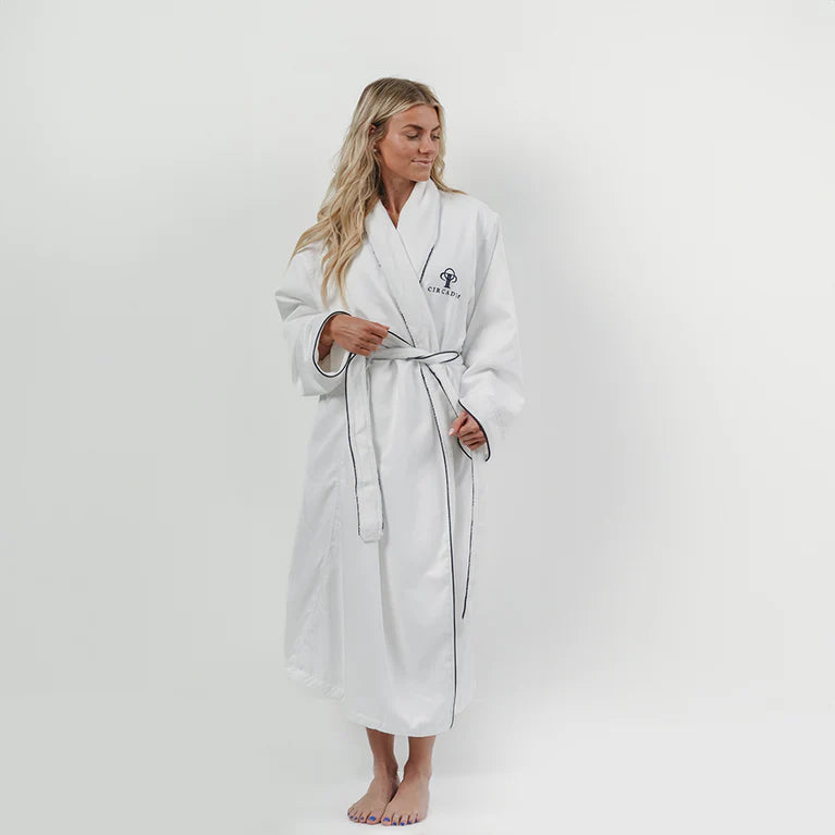 Luxury Robe with Circadia's Iconic Blue Piping